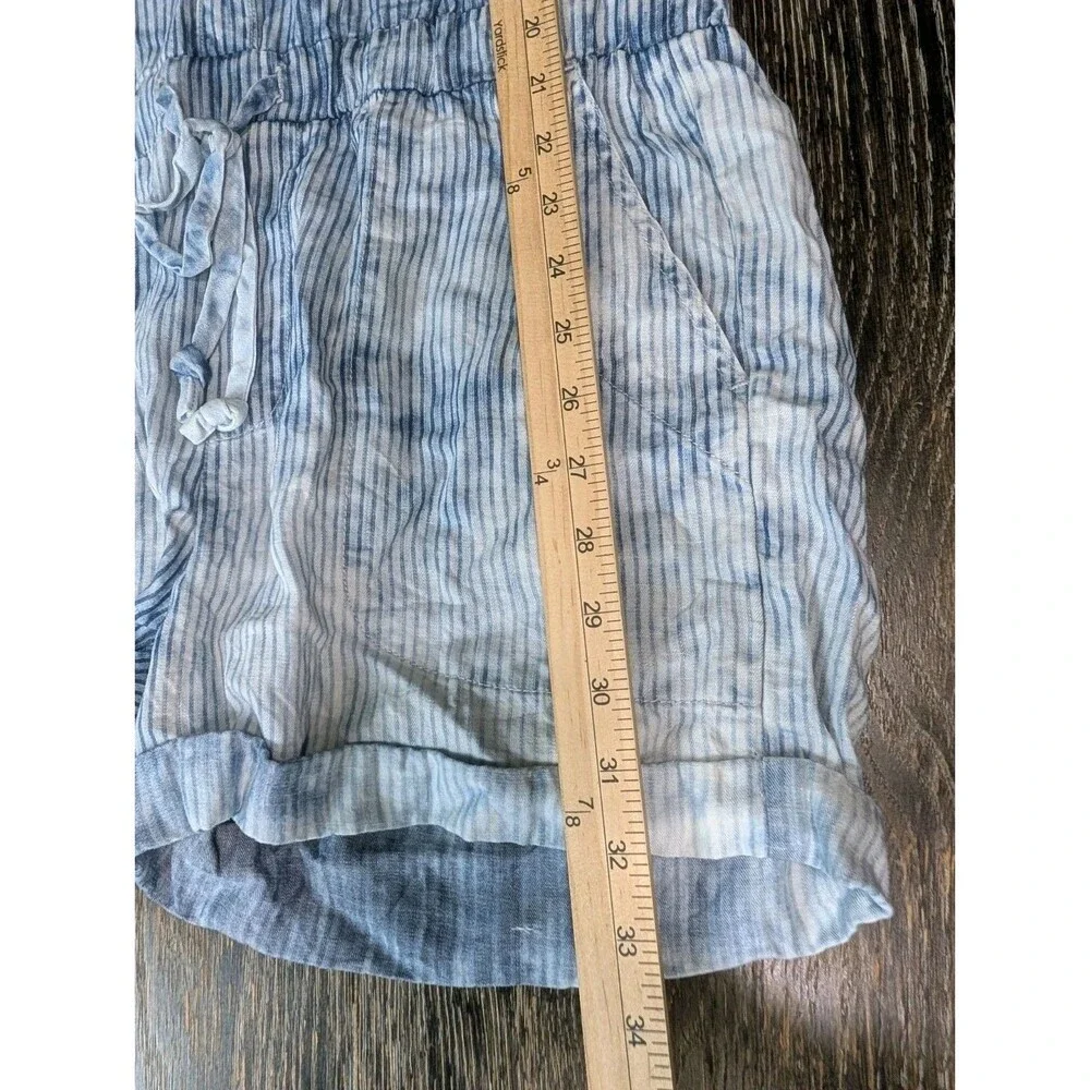 Cloth & Stone Blue Stripes LONG SLEEVE ROMPER SHORTS Women's Size‎ S Boho 200 - Picture 8 of 8